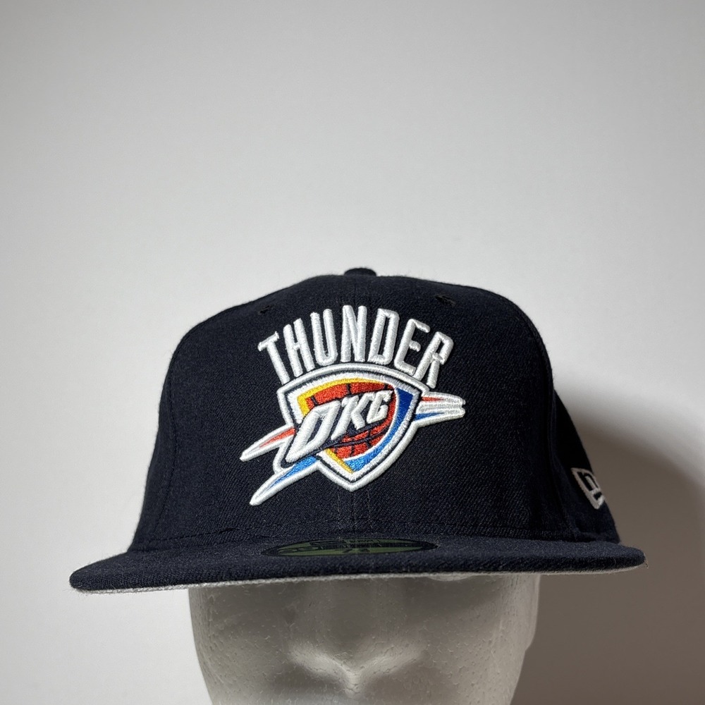New Era 59FIFTY Oklahoma City Thunder Navy Blue NBA Fitted Hat‎ 7 3/8